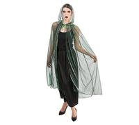 Chaks - Mantello con cappuccio, mantello da 120 cm, Halloween e Carnevale