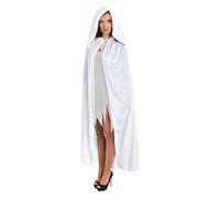 Chaks - Mantello in velluto con cappuccio 182 cm, mantello lungo per donna e uomo, accessori per costumi di Halloween e Carnevale