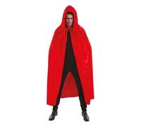 Chaks - Mantello in velluto con cappuccio 182 cm, mantello lungo per donna e uomo, accessori per costumi di Halloween e Carnevale