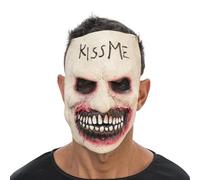 Chaks - Maschera horror "Kiss Me", maschera integrale in lattice con elastico, accessori per costumi di Halloween, carnevale e feste a tema
