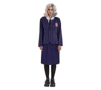 Chaks - Mercoledì uniforme scolastica Enid Sinclair, costume a 3 pezzi per adulti, vestito per Halloween e carnevale