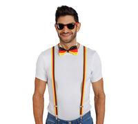 Chaks - Pacchetto per fan, set di costumi con bretelle, papillon e occhiali