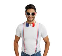 Chaks - Pacchetto per fan, set di costumi con bretelle, papillon e occhiali