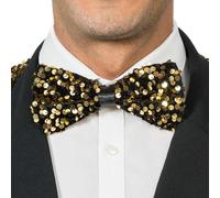 Chaks - Papillon con paillettes, accessorio glitterato per Capodanno | Papillon già annodato come accessorio per costumi, addio al celibato, discoteca e feste a tema, design luccicante