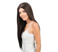 Chaks - Parrucca lunga 73 cm, dritta con riga centrale, capelli sintetici, per cosplay, festival, carnevale