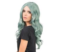 Chaks - Parrucca color pastello 66 cm, parrucca a capelli lunghi con ricci