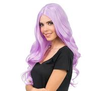 Chaks - Parrucca pastello, riccioli lunghi 66 cm per donna, parrucca per capelli lunghi, cosplay, carnevale e festival