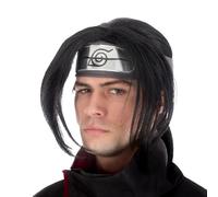 Chaks - Parrucca da uomo Itachi Uchiha, accessorio ufficiale per costume Naruto, cosplay anime, carnevale e Comic Con