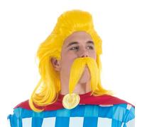 Chaks Parrucca e Baffi Assurancetourix Asterix e Obelix - Giallo - Taglia Unica