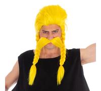 Chaks Parrucca e baffi Ordralfabetix Asterix e Obelix, colore giallo, taglia unica