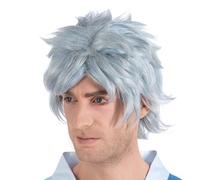 Chaks - Parrucca Mitsuki da uomo, accessorio ufficiale del costume Boruto, blu argento, cosplay anime, carnevale e Comic Con