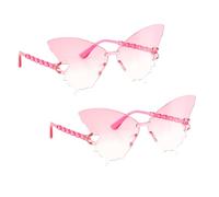 Chaks - Set da 2 occhiali da donna a farfalla con lenti colorate