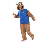Chaks - Tuta Chase per adulti, pigiama ufficiale Paw Patrol con cappuccio, outfit morbido per carnevale e tutti i giorni