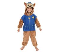 Chaks - Tuta Chase per bambini, pigiama ufficiale Paw Patrol con cappuccio, outfit morbido per Carnevale e tutti i giorni