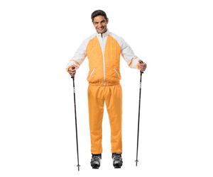 Chaks - Tuta da sci per adulto, giacca e pantaloni, tuta da neve anni '80, costume per doposci, carnevale, festa retrò