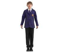Chaks - Uniforme scolastica da ragazzo Xavier Thorpe, completo a 3 pezzi | Costume ufficiale di Mercoledì, giacca, pantaloni e cravatta, Halloween, Carnevale e feste a tema, Nevermore Academy