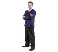Chaks - Uniforme scolastica da uomo Xavier Thorpe, completo a 3 pezzi | Costume ufficiale di Mercoledì con giacca, pantaloni e cravatta, per Halloween e Carnevale, Nevermore Academy