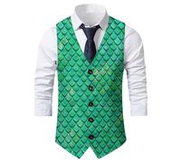 Chaleco con estampado de carnaval, elegante, sin mangas, para festivales, fiestas, ropa informal, diseño ligero y cómodo.#G