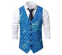 Chaleco con estampado de carnaval, elegante, sin mangas, para festivales, fiestas, ropa informal, diseño ligero y cómodo.#G