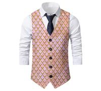 Chaleco con estampado de carnaval, elegante, sin mangas, para festivales, fiestas, ropa informal, diseño ligero y cómodo.#G