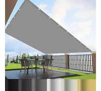 Chaleur - Tenda parasole con protezione UV al 95%, facile da rimuovere, 4,5 x 8,5 m, per patio, giardino, terrazza, esterni, colore grigio chiaro