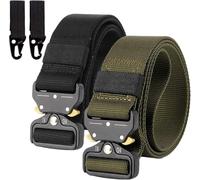 Chalier 2 Cinture Unisex, Verde Militare + Nero, Taglia Unica Uomo