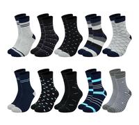 Chalier Cozy 10 Paia di Calzini da Donna con Motivi a Punti e Cuori Multi Righe, Regali per Donna(Colore misto 6)