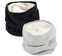 Chalier Fashion Scaldacollo Invernale Unisex con Fodera Termica Infinity Lavorato a Maglia per Uomo e Donna (Confezione da 2)