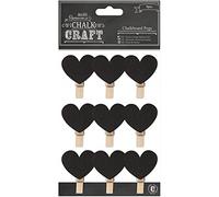 Chalk Craft Chalkboard Pegs 9/Pkg-Hearts