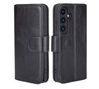 CHALK & HIDE - Custodia a Portafoglio in Pelle Vera per Samsung Galaxy S26 Plus, Case con Slot per Sched di Blocco RFID, Chiusura Magnetica e Supporto Integrato - Nero