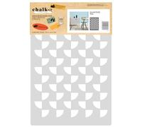 Chalk-it Stencil decorativo Model 709 Quarters, riutilizzabile, stencil di plastica flessibile per mobili legno gesso