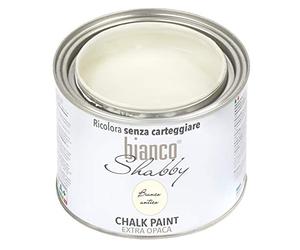 CHALK PAINT Acrilico, Bianco Antico Pittura Shabby Chic Vintage per Mobili e Pareti EXTRA OPACO (500 ml)
