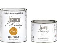 CHALK PAINT Ambra & CERA NEUTRA - Pittura Shabby Chic (1 Litro) + Cera Professionale (500 ml)