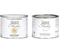CHALK PAINT Beige Corda & CERA NEUTRA - Pittura Shabby Chic (500ml) + Cera Professionale (500 ml)