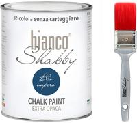 CHALK PAINT Blu Impero & PENNELLO Pittura Shabby Chic Vintage EXTRA OPACA (1