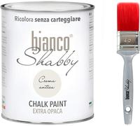CHALK PAINT Crema Antica & PENNELLO Pittura Shabby Chic Vintage EXTRA OPACA (1