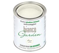 CHALK PAINT DA ESTERNO biancoGarden Bianco Antico - Ricolora giardino e balcone SENZA CARTEGGIARE e SENZA FINITURA (1 Litro)