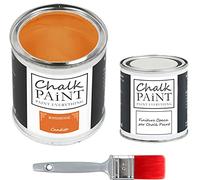CHALK PAINT EVERYTHING Candito & FINITURA + PENNELLO - Kit Pronto Vernicia e Proteggi (750 ml Colore + 250 ml Finitura + Pennello Professionale 40 mm)