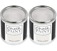 CHALK PAINT EVERYTHING Crema Antica 250 ml - SENZA CARTEGGIARE Colora Facilmente Tutti i Materiali (Confezione da 2)