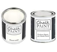 CHALK PAINT EVERYTHING & FINITURA - Kit Pronto Vernicia e Proteggi (250 ml + 250 ml) (Bianco Caldo)