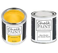 CHALK PAINT EVERYTHING Giallo & CERA - Kit Pronto Vernicia e Proteggi (250 ml + 250 ml)