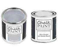 CHALK PAINT EVERYTHING Grigio Freddo & CERA - Kit Pronto Vernicia e Proteggi (250 ml + 250 ml)