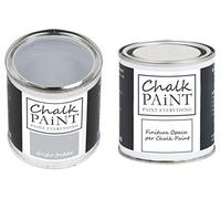 CHALK PAINT EVERYTHING Grigio Freddo & FINITURA - Kit Pronto Vernicia e Proteggi (250 ml + 250 ml)