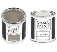 CHALK PAINT EVERYTHING Grigio Tortora & CERA - Kit Pronto Vernicia e Proteggi (250 ml + 250 ml)