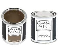 CHALK PAINT EVERYTHING Marrone Antico & CERA - Kit Pronto Vernicia e Proteggi (250 ml + 250 ml)