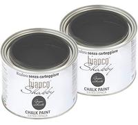 CHALK PAINT Grigio Antracite Pittura Shabby Chic Vintage per Mobili e Pareti EXTRA OPACO (2 x 500 ml)