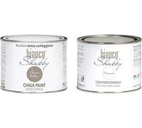 CHALK PAINT Grigio Tortora & CERA NEUTRA - Pittura Shabby Chic (500 ml) + Cera Professionale (500 ml)