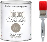 CHALK PAINT Grigio Tortora & PENNELLO Pittura Shabby Chic Vintage EXTRA OPACA (1