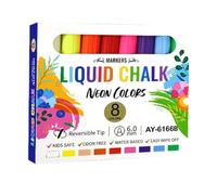 Chalk Pens, Reversible Tip Markers, Erasable Glass Board Writing Set, 6mm