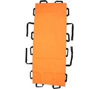 CHALKSEA Barella Pieghevole Semplice, Barella Pieghevole A 12 Mani Impugnatura Confortevole Nylon Elastico Durevole Portatile per Lavori di Emergenza per I Pazienti, Regalo di Recupero,Arancia